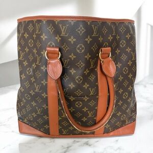 Vintage Louis Vuitton Monogram Sac Weekend Tote Bag – Rare Large Model Authentic